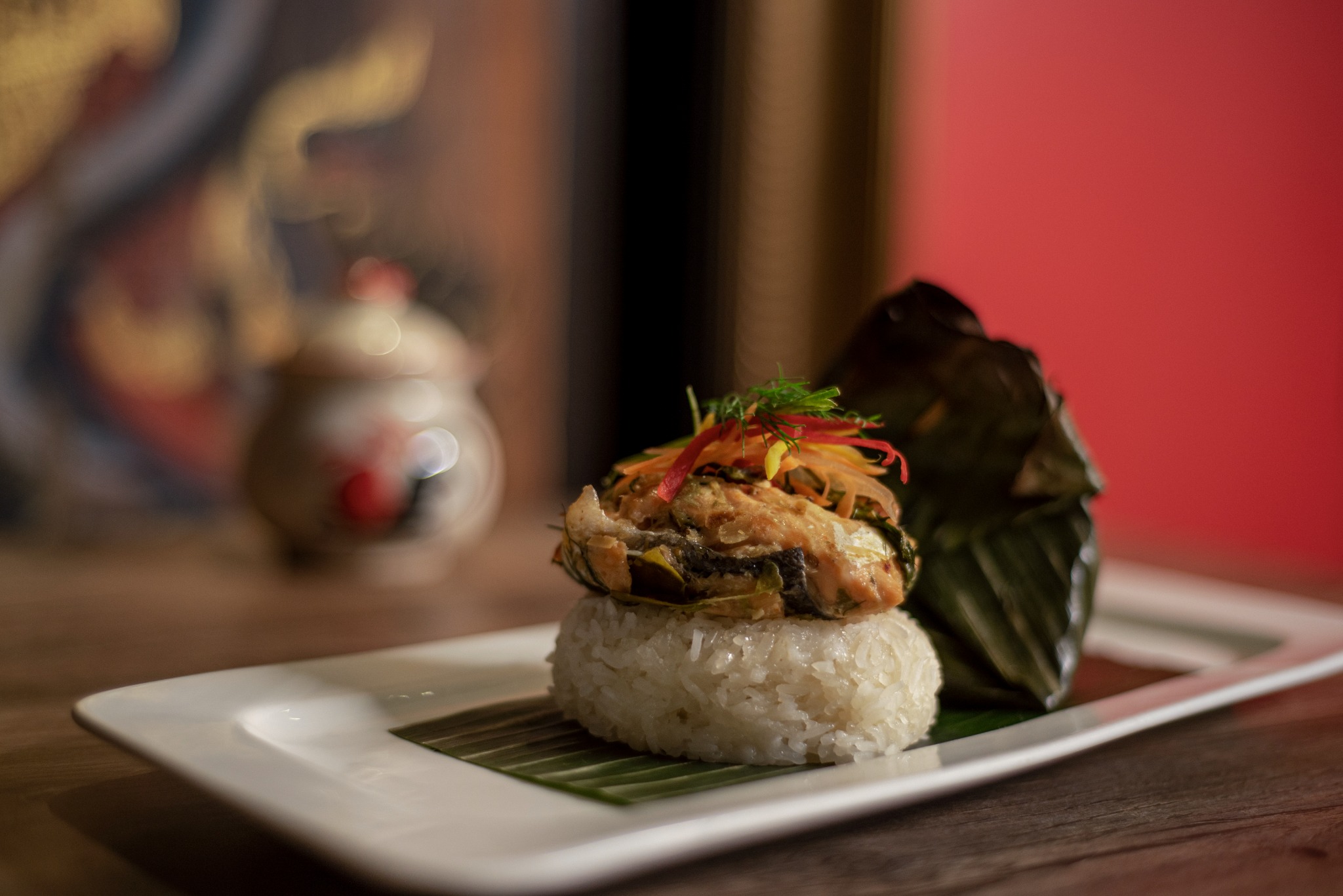 Thai food presentation at Chatayee Thai