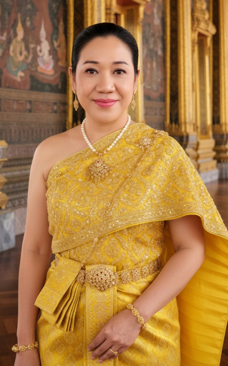 Chef Chatayee Venus Kapugthong in traditional Thai formal attire